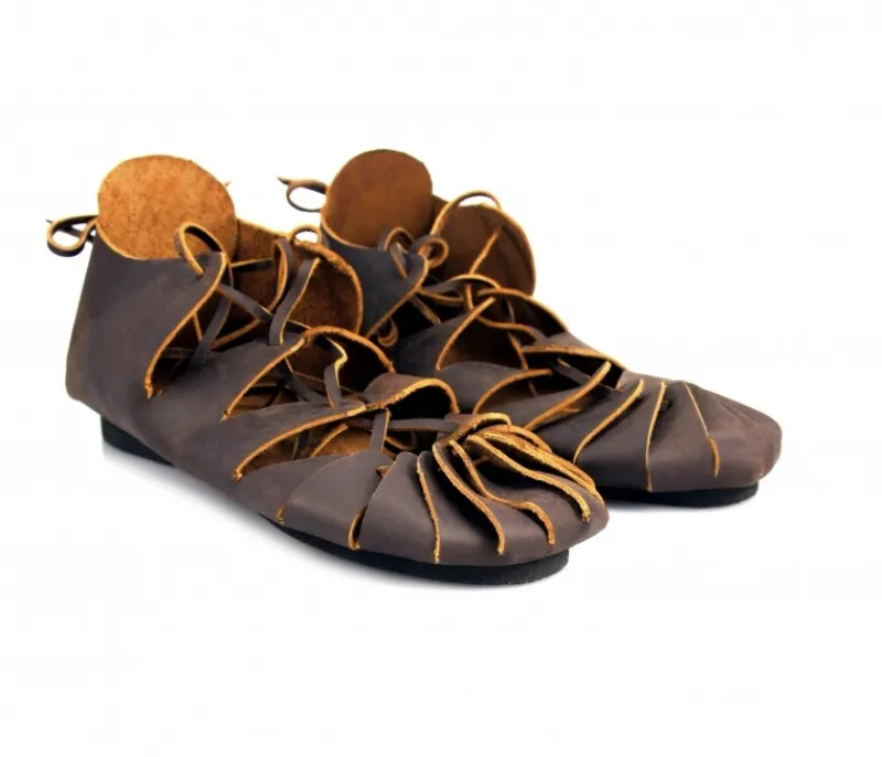 Cheap Leonardo Carbone 003 Bundschuhe aus Nubukleder Braun