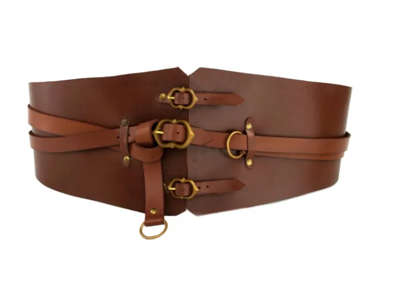 Hot Leonardo Carbone 1230 Edel Leder-Miedergürtel "Audrey" - Braun
