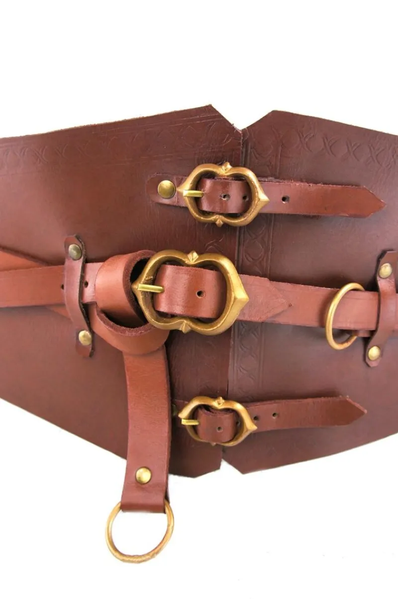 Hot Leonardo Carbone 1230 Edel Leder-Miedergürtel "Audrey" - Braun