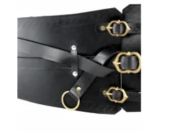 Best Leonardo Carbone 1230 Edel Leder-Miedergürtel "Audrey" - Schwarz