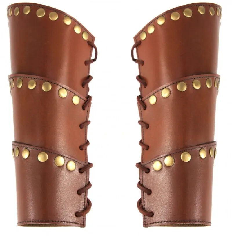 Discount Leonardo Carbone 1259 Lederarmschiene "Arn" mit Nieten - Braun