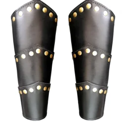 Online Leonardo Carbone 1259 Lederarmschiene "Arn" mit Nieten - Schwarz