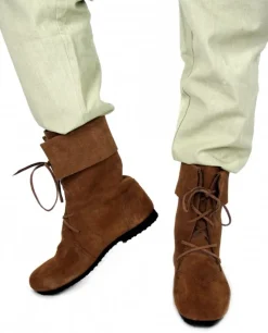 Sale Leonardo Carbone 074 Mittelalter-Stiefel "Aurin" mit Stulpe - Braun