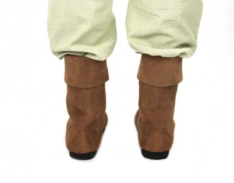Sale Leonardo Carbone 074 Mittelalter-Stiefel "Aurin" mit Stulpe - Braun