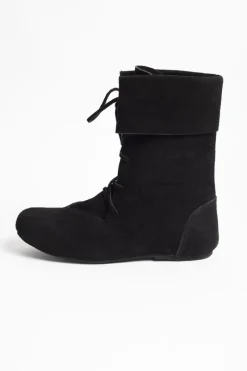 Fashion Leonardo Carbone 074 Mittelalter-Stiefel "Aurin" mit Stulpe - Schwarz