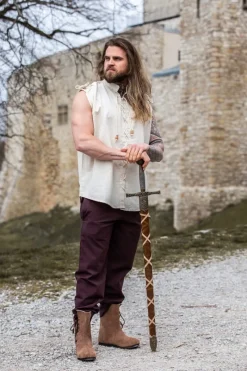 Fashion Leonardo Carbone 1051 ärmelloses Schnürhemd "Henn"