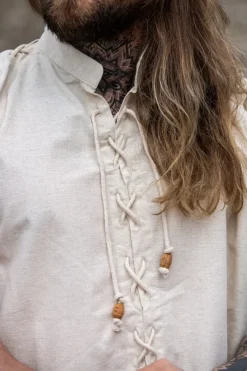 Fashion Leonardo Carbone 1051 ärmelloses Schnürhemd