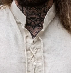 Fashion Leonardo Carbone 1051 ärmelloses Schnürhemd