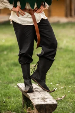 Best Sale Leonardo Carbone 012 Schnabelstiefel aus Nubukleder- Schwarz