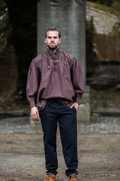 Fashion Leonardo Carbone 2064 Stehkragen-Schnürhemd