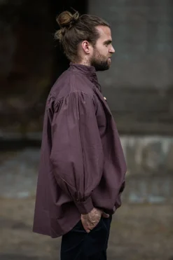 Fashion Leonardo Carbone 2064 Stehkragen-Schnürhemd