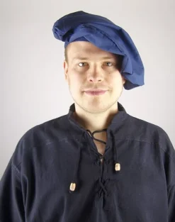 Fashion Leonardo Carbone Barett aus Baumwolle "Nathan" Blau