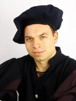 Best Sale Leonardo Carbone Barett aus Baumwolle "Nathan" Schwarz