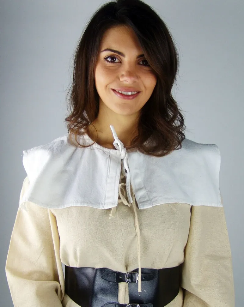 Online Leonardo Carbone Baumwollkragen "Melanie" Weiß