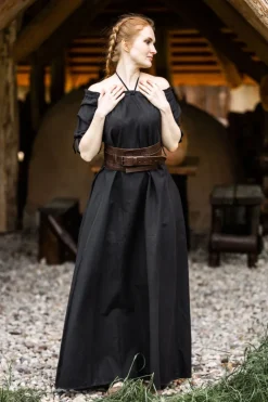 Best Leonardo Carbone Bodenlanges Kurzarmkleid 