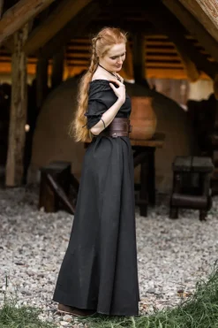 Best Leonardo Carbone Bodenlanges Kurzarmkleid 