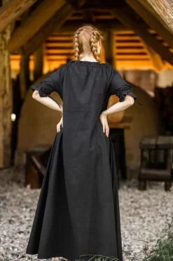 Best Leonardo Carbone Bodenlanges Kurzarmkleid 