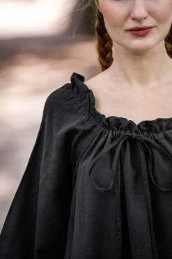 New Leonardo Carbone Bodenlanges Langarmkleid 