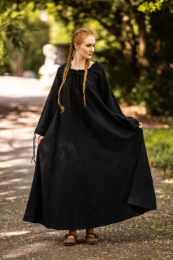 New Leonardo Carbone Bodenlanges Langarmkleid 