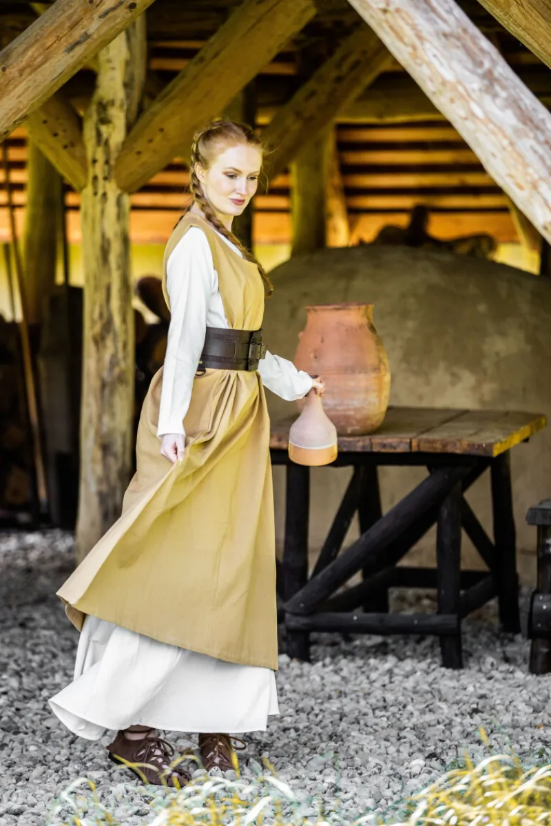 Store Leonardo Carbone Bäuerliches Überkleid "Gerda" Honig Braun