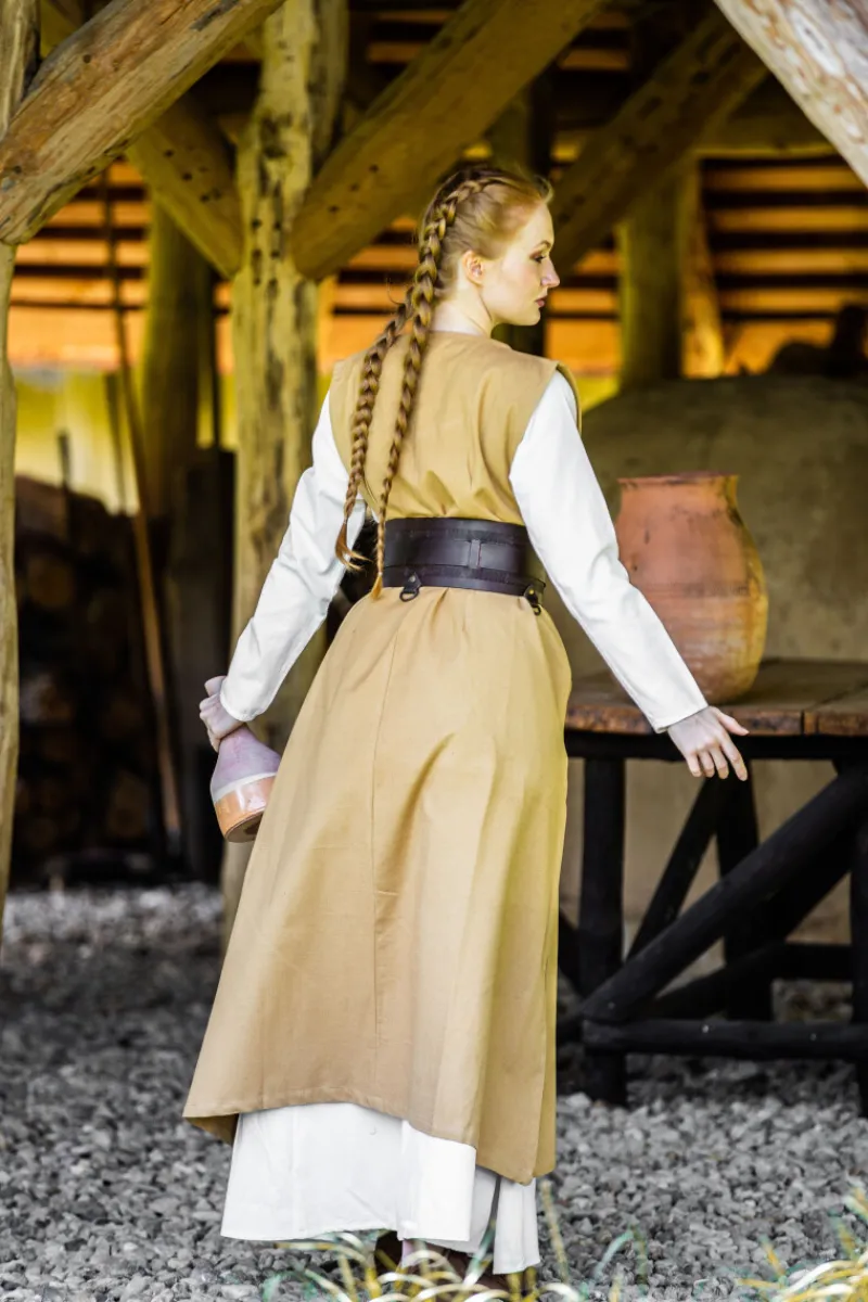 Store Leonardo Carbone Bäuerliches Überkleid "Gerda" Honig Braun