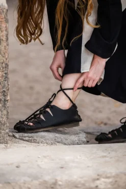Flash Sale Leonardo Carbone Bundschuhe aus Nubukleder- Schwarz