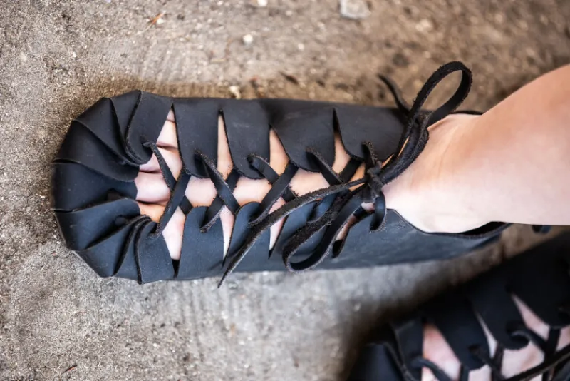 Flash Sale Leonardo Carbone Bundschuhe aus Nubukleder- Schwarz