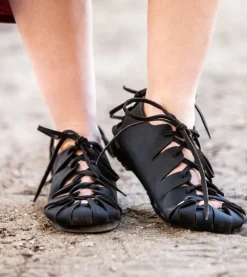 Flash Sale Leonardo Carbone Bundschuhe aus Nubukleder- Schwarz