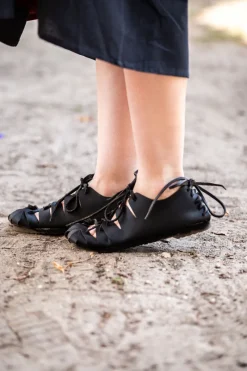 Flash Sale Leonardo Carbone Bundschuhe aus Nubukleder- Schwarz