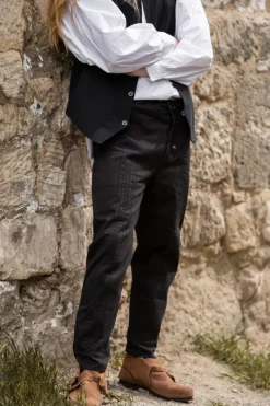 Fashion Leonardo Carbone Edle Mittelalter Hose "Oskar" mit Ziernaht