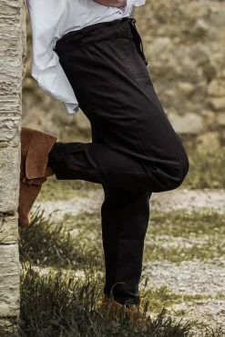 Fashion Leonardo Carbone Edle Mittelalter Hose "Oskar" mit Ziernaht