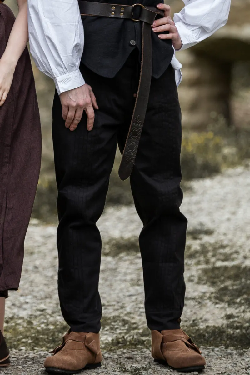 Fashion Leonardo Carbone Edle Mittelalter Hose "Oskar" mit Ziernaht