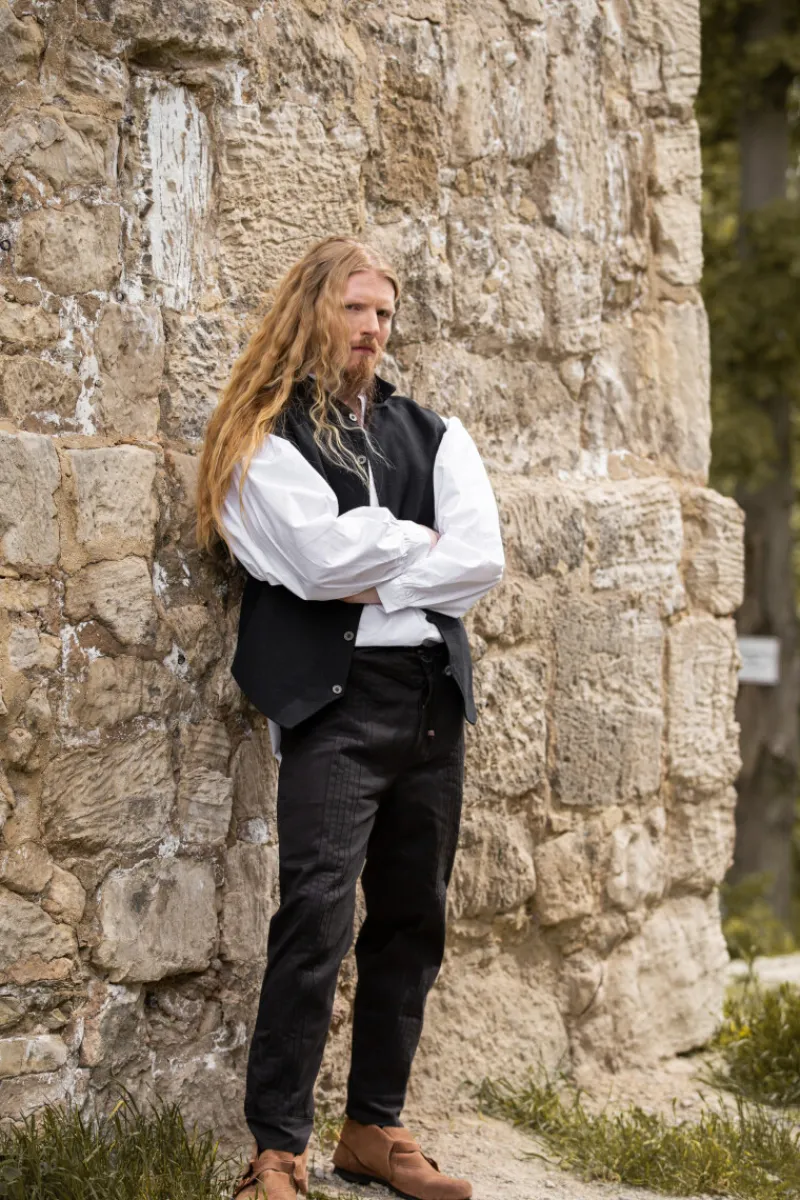 Fashion Leonardo Carbone Edle Mittelalter Hose "Oskar" mit Ziernaht
