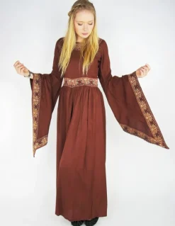 Discount Leonardo Carbone Edles Viskose Kleid Burgund Rot