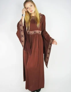 Discount Leonardo Carbone Edles Viskose Kleid Burgund Rot