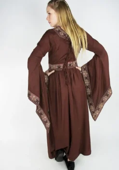 Discount Leonardo Carbone Edles Viskose Kleid Burgund Rot