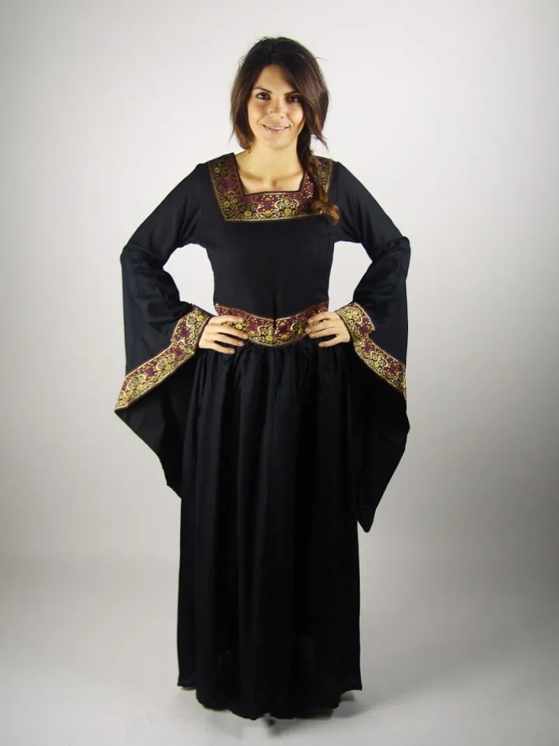 Outlet Leonardo Carbone Edles Viskose Kleid Schwarz
