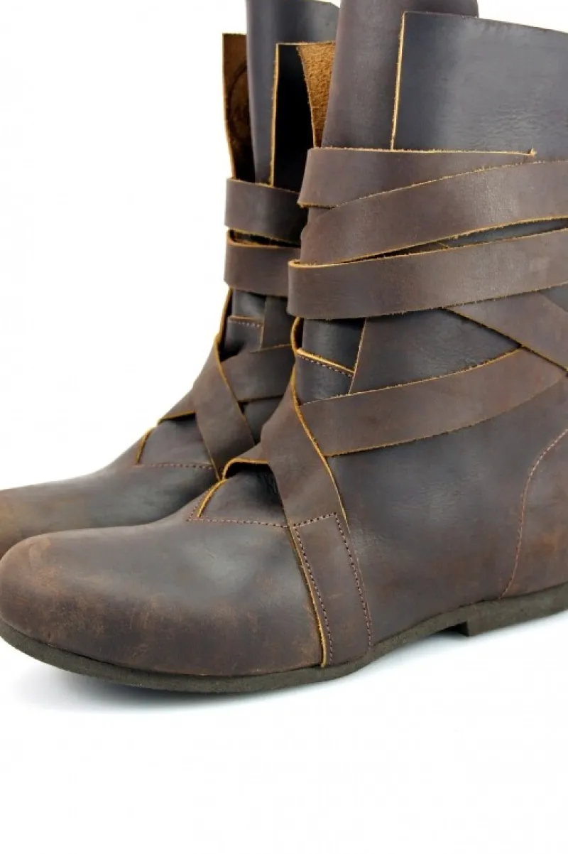 Flash Sale Leonardo Carbone Haithabu Stiefel aus Nubukleder "Floki" Braun