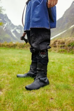 Clearance Leonardo Carbone Haithabu Stiefel aus Nubukleder "Floki" Schwarz
