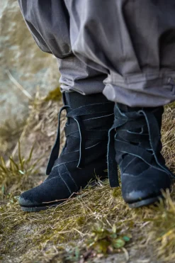 Discount Leonardo Carbone Haithabu-Stiefel aus Wildleder "Magne" Schwarz
