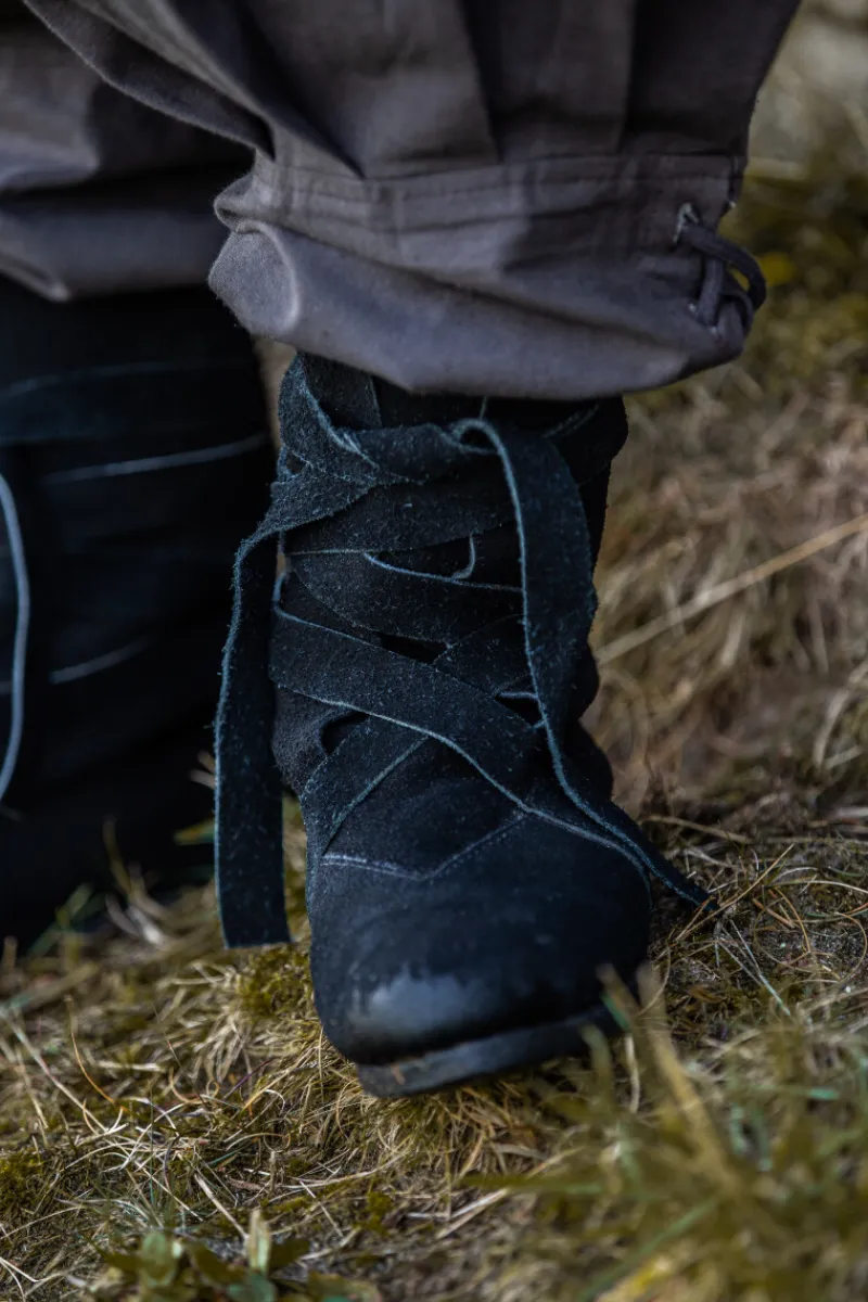 Discount Leonardo Carbone Haithabu-Stiefel aus Wildleder "Magne" Schwarz