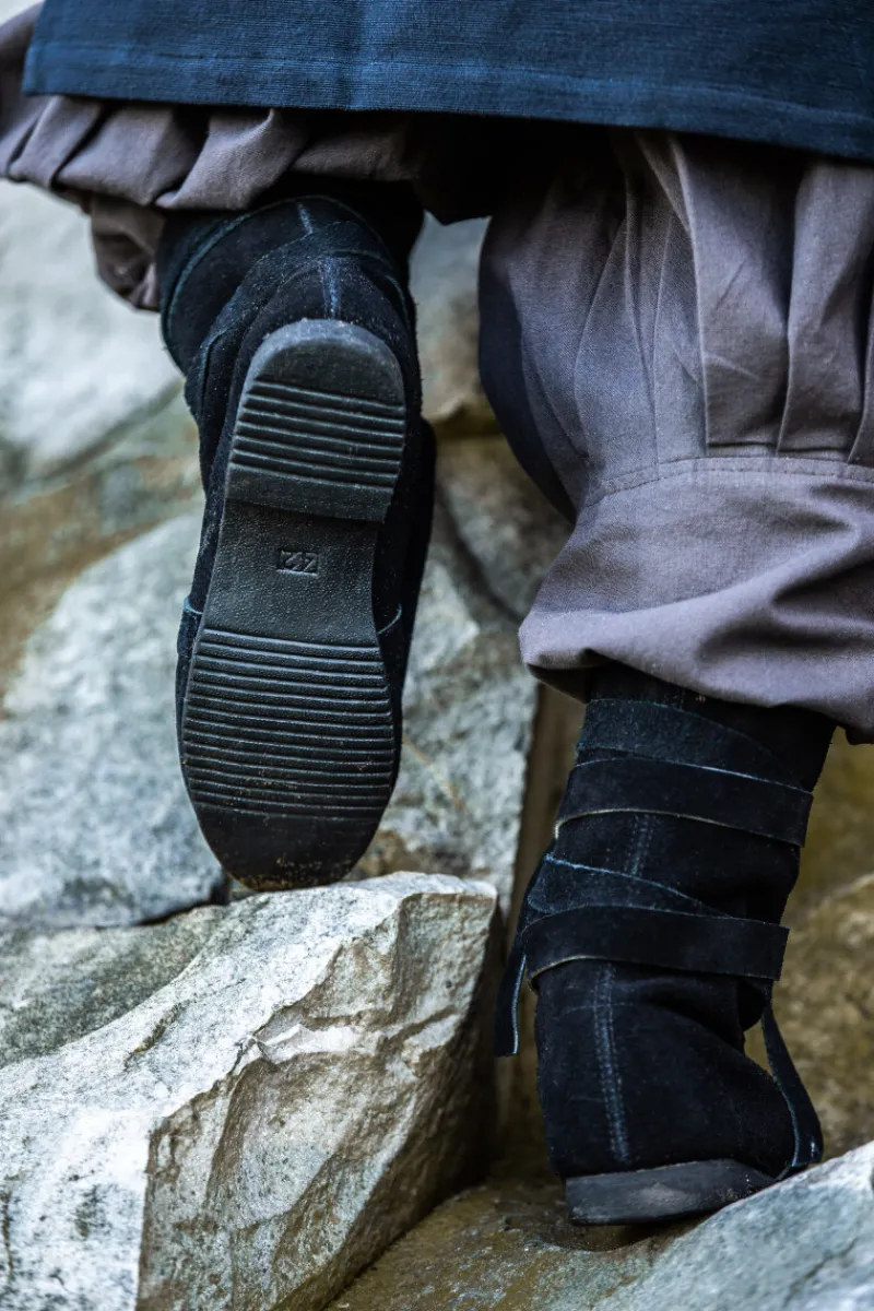 Discount Leonardo Carbone Haithabu-Stiefel aus Wildleder "Magne" Schwarz