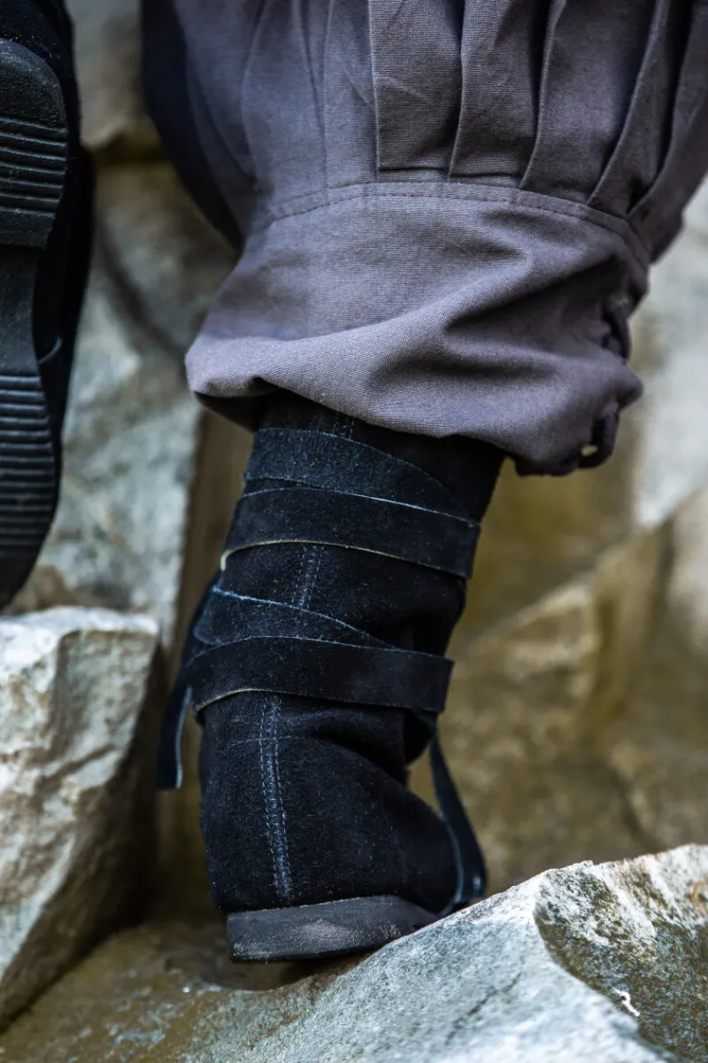 Discount Leonardo Carbone Haithabu-Stiefel aus Wildleder "Magne" Schwarz