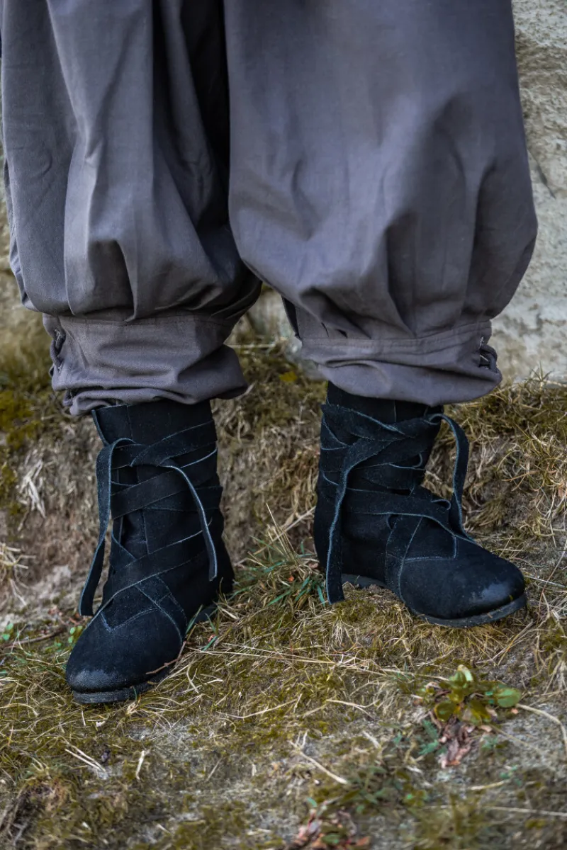 Discount Leonardo Carbone Haithabu-Stiefel aus Wildleder "Magne" Schwarz