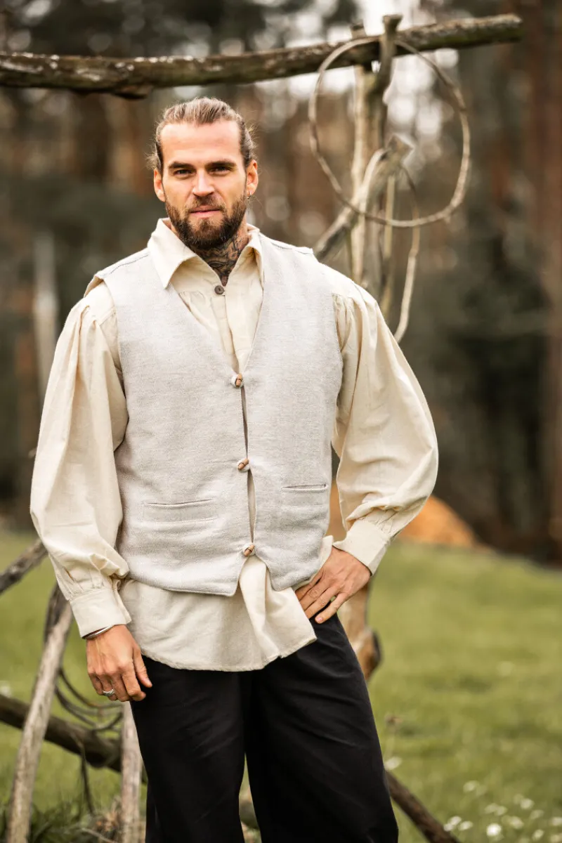 Sale Leonardo Carbone Handgewebte Weste "Lutz" Grau
