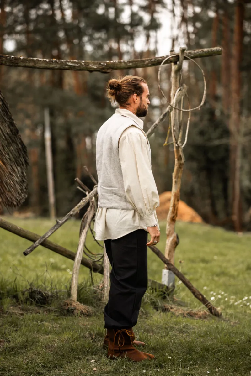 Sale Leonardo Carbone Handgewebte Weste "Lutz" Grau