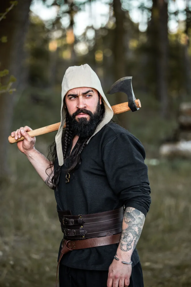 New Leonardo Carbone Haube Michel in Leinenoptik- Hanffarben