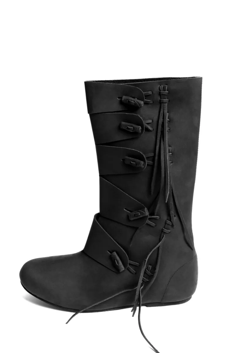 Online Leonardo Carbone Hohe Wikingerstiefel "Rasmus" Schwarz