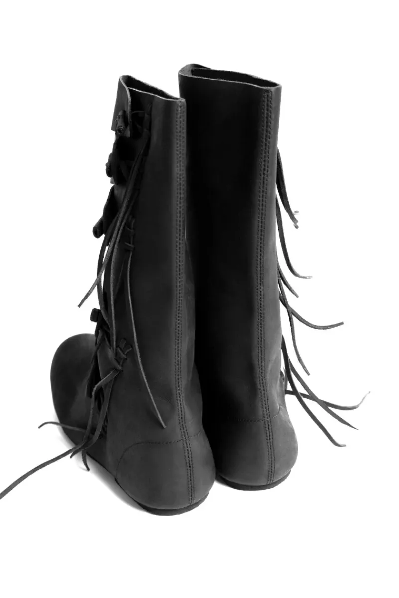 Online Leonardo Carbone Hohe Wikingerstiefel "Rasmus" Schwarz