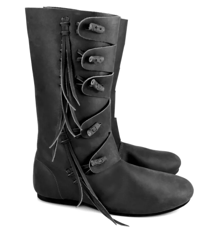 Online Leonardo Carbone Hohe Wikingerstiefel "Rasmus" Schwarz